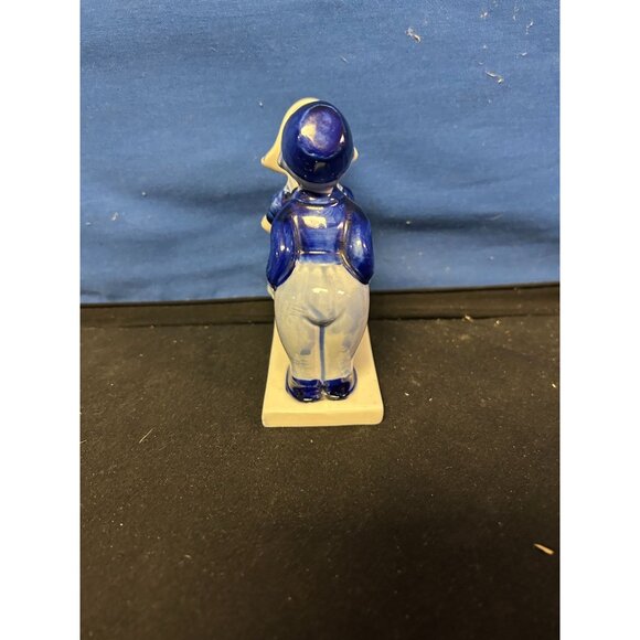 Vintage Dutch Kissing Couple Figurine Blue & White Ceramic Holland Decor 4.5" Ta - Picture 5 of 5
